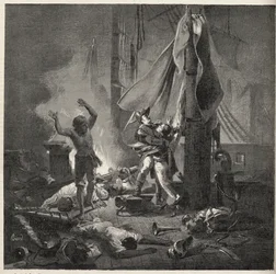 Slaget ved Nilen - Slaget ved Aboukir - Luces og Giocante de Casabiancas død (Luc-Julien-Joseph Casabianca