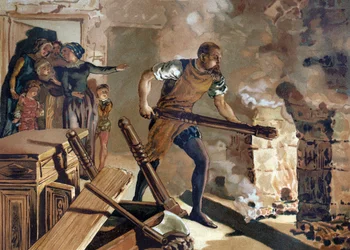 Bernard Palissy (1510-1589), keramiker, fransk arbejder på sammensmeltningen af sine emaljer.