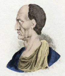 Caius Marius kaldte den vise mand (157-86 f.Kr.) for general og romersk statsmand. Indgravering af det 19. århundrede.
