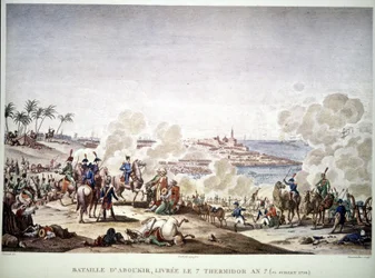 Kampagne (Ekspedition) af Egypten (1798-1801), Napoleon i Egypten: Slaget ved Aboukir, 25. juli
