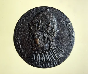 Celestin V (eller St. Peter Celestin) (1215 - 1296) paven, der flyttede. Medalje af Rom-medaljekabinettet.