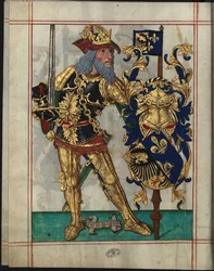 Charlemagne (742-814) - Karl den Store (Fra Book of Ameiro-Mor) af Anonymous