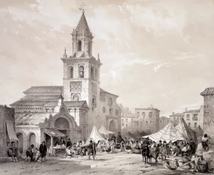 Feria-kirken i Sevilla, "" Kunstnerisk og monumentalt Spanien med berømte steder og monumenter i Spanien"" af Don Genaro Perez de Villa