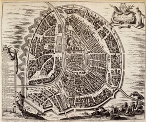 Bykort over Moskva i det 17. århundrede.