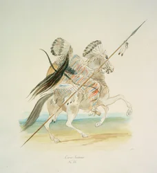 Crow Indian, ca. 1843-50 (akvarel)