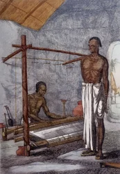 Kultur, civilisation og det indiske samfund: væveren i Indien.
