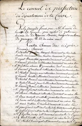 Behandling af præfekturrådet i Guéret (Creuse) den 23. april 1823