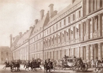 Afgang fra Napoleon du Louvre til hans kroning.