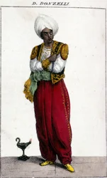 Domenico Donzelli (1790 - 1873), italiensk tenor, repræsenteret i Otello af Gioacchino Rossini. La Scala
