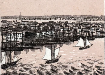 East river a New York i USA i "Verden illustrerer 168 visninger"" Udateret (slutningen af det 19. århundrede)