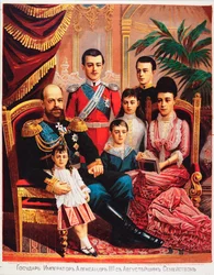 Kejser Alexander III (1845-1894) med hans familie par Anonym