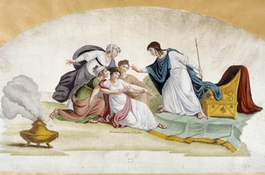 Esthers besvimelse - fanprojekt, ca. 1810.
