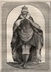 Ekspedition til det indre af Sydafrikas lande (1775) af Anders Sparrman (1748-1820): en hottentote (kvinde Khoikhoi) - illustration hentet fra "" The Great Mariners of the 18th century""