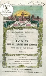 Første side i bogen "" året 2440 - Reve s il en jamais "" bind 2 af Louis-Sebastien Mercier (1740-1814)