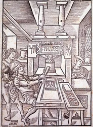 fransk presse. 16. århundrede.
