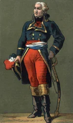 General Dumouriez. Charles Francois du Perier, dit du Perier du Mourier derefter Dumouriez General francais (1739-1823). Kromolitografi af det 19. århundrede