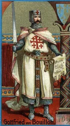 Gottfried af Bouillon (1061-1100), hertug af Nedre Lothringen og den første kristne hersker i Jerusalem efter det første korstog (1096-1099).