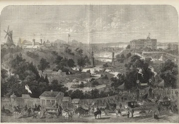 Hamborg - Tyskland - Havebrugsudstillingen 1869 - Hamborg - parken ved den Internationale Havebrugsudstilling