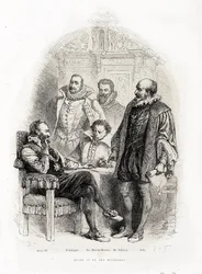 Henri IV (1553 - 1610) og hans ministre: Theodore Agrippa d
