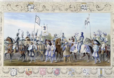 Ryttere “Sorte løver” - i “Englands ridder” af J. Whatman, red. T. M