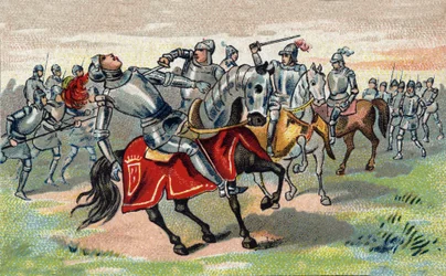 Hundredårskrig: Jean Talbot (1390-1453) (John Talbot) 1. jarl af Shrewsbury, 7. baron Talbot, ridder af strømpebåndet i 1424 dræber i slaget ved Castillon i 1453. kromolitografi