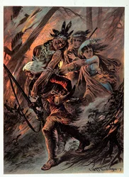 Illustration af "" læderstrømper" af F. Cooper