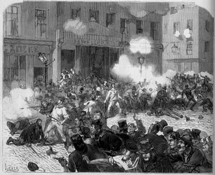 Irland 1872: Belfast-problemer, kamp mellem orangister og katolikker.