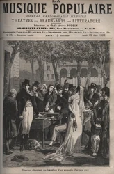 Jean Elleviou, fransk sanger, komiker og librettist (1769-1842) sang til fordel for en blind mand i 1801 på Champs-Elysees - indgravering i "La musique populaire"" ugentligt tidsskrift berømt - 1882