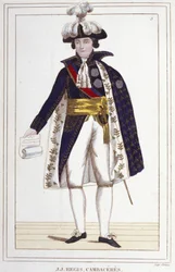Jean Jacques Régis de Cambacérès (1753-1824), fransk advokat og politiker. Stik fra 1830.