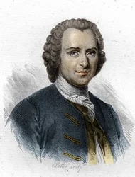 Jean Jacques Rousseau, fransktalende Genève-forfatter og filosof. 1800-tals gravering