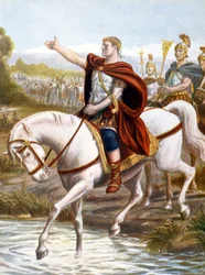 Julius Cæsar krydser Rubicon