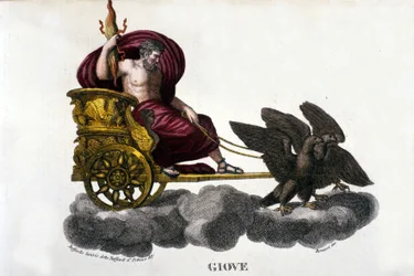 Jupiter (Zeus). 1800-tals gravering.