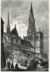 Konstanzer Muenster - De Konstanz Minster eller Konstanz Cathedral - Tyskland - Cathedrale Notre-Dame (Notre Dame) de Constance - 1868 -