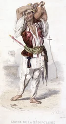 Kurder fra Mesopotamien med en amfor. Omkring 1810-1860.