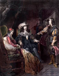 LOUIS XIII, konge af Frankrig med Henri Coiffier de Ruze d