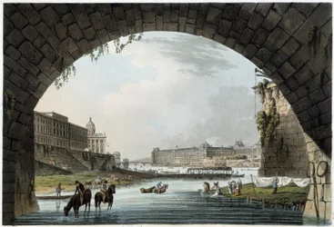 La Monnaie, 4 nationer i Paris set af J. C. Mats, udgivet af W. Miller i London, 1806