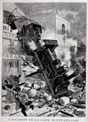 Ulykken ved Gare Montparnasse i Paris - i "" Le Petite Journal"