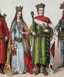 Ladislas II eller V Jagellon (1350-1434), storhertug af Litauen og konge af Polen. Kromolitografi af det 19. århundrede.