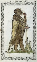 Den stående monge - i "Habits et effigies"" af Jean Sulperius
