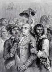 Folket på Tuilerierne, hætten Louis XVI af den frygiske hætte, 20. juni
