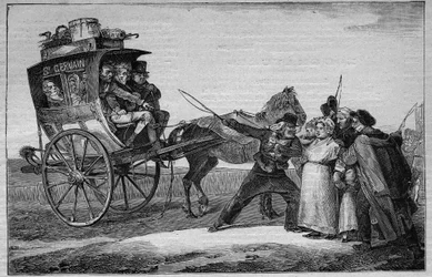 Les Omnibus de Paris i det 19. århundrede: Le Cuckoo - gravering fra 1892