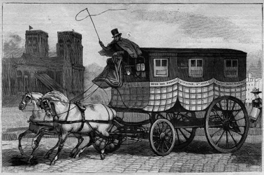 Les Omnibus de Paris i det 19. århundrede: den skotske - gravering fra 1892