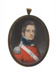 Løjtnant Charles Augustus Elderton (1789-1841), 9. Madras Native Infantry, 25. februar 1811 (miniature på elfenben)
