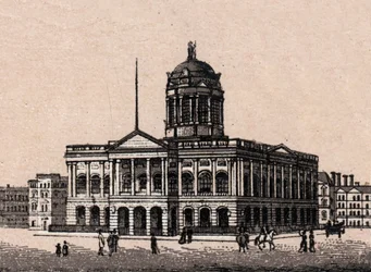 Liverpool, England: udsigt over rådhuset. i "" Verden illustrerer 168 visninger"" Udateret (slutningen af det 19. århundrede)