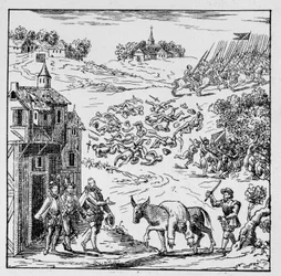 Ludvig I af Bourbon, prins af Conde (Bourbon-Conde) (1530-1569) blev dræbt i kamp, og hans lig, sat på en anesse, blev bragt til Jarnac, udsat for synet af hele hæren og derefter solgt til hertugen af Longueville, hans svoger, der lod ham bære