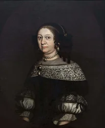 Louise Charlotte af Brandenburg, var en hertugindekonsort af Kurland - Markgrevin Louise Charlotte af Brandenburg (1617-1676), hertuginde af Kurland, Anonym. Olie på lærred, anden halvdel af det 17. århundrede. Nationalmuseum Stockholm
