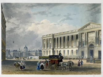 Louvre - østfacade, bagpå kuplen - 1800-tallet