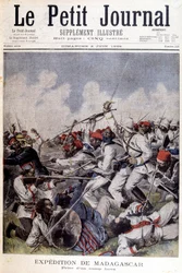 Madagaskar Ekspedition: Tag af en lejr hova - i "" Le Petite Journal"" af 02/06/1895