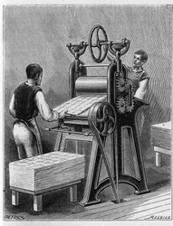 At lave kort til at spille efter gamle metoder. Cylinder af spillekort. Stik fra 1893.
