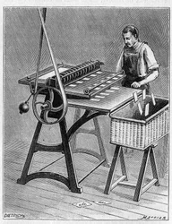 At lave kort til at spille efter gamle metoder. Decoupage af spillekort. Stik fra 1893.